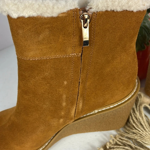 Franco Sarto Women's L-Ulayna Ankle Boots Sz 10 Color Whiskey Brown Suede NIB - Picture 9 of 12